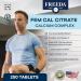 Freeda Fem Cal Citrate - Kosher Calcium Citrate Supplement with Vitamin D - Bone & Joint Support for Women & Men | 250 Tablets - Buy Online on GoSupps.com