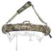 SUNYA Neoprene Compound Bow Sling, Silent Hunting or Fast Movement 2 Carrying Modes Switchable. Removable & Adjustable Shoulder Strap. Camouflage Fabric. Camo with Green Strap