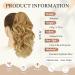 Sofeiyan 13 Inch Curly Claw Clip Ponytail Extension | Natural Wave Synthetic Hairpiece for Women in Dark Blonde to Bleach Blonde - Buy Online on GoSupps.com