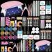 PEACECOLOR Acrylic Nail Kit with Nail Lamp 3 Colors Acrylic Powder and 12 Color Glitter Powder 30ml Acrylic Liquid Acrylic Nail Brush Tips Nail Art Supplies for Acrylic Nails Extension Beginner Kit Kit d