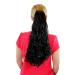 WIG ME UP - JL-4012-1B hairpiece braid ponytail with butterfly clip black approx. 50 cm curly curled ponytail