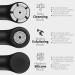 N graCoola 3.0 Waterproof Facial Cleansing Brush - Rechargeable Electric Face Scrubber for Men & Women with 3 Brushes & 2 Action Modes - Black - Buy Online on GoSupps.com