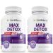 Max Detox Supplement Advanced Gut Cleanse Detox for Women & Men with Psyllium Chlorella Hyssop Herb & Papaya with Acai Complex - Colon Cleanse - 60 Capsules (1) (2)
