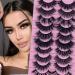10 Pairs of 8D Curly Fluffy Cat-Eye Faux Mink False Eyelashes - Natural Long Lashes for Stunning Look - Buy Online on GoSupps.com
