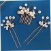 DOITOOL 1 Set Bridal Hairpin Vintage Wedding Decor Flower Insert Comb Rhinestone Decor Bun Hairpin Chinese Hair Accessories Hair Stick Hair Fork Alloy Rhinestones Women's Hair up - Buy Online on GoSupps.com