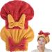 New Super Absorbent Hair Towel Wrap for Wet Hair Microfiber Bow Tie Hair Towel Wrap Wet Hair Towel Wrap for Women (Orange+Red)
