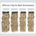 20 Inch Soft Mixed Blonde Clip in Hair Extensions - 4Pcs Thick Double Weft for Women - Synthetic Hairpieces for Everyday Wear - Buy Online on GoSupps.com