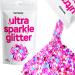 Hemway Premium Ultra Sparkle Glitter Multi Purpose Metallic Flake For Arts Crafts Nails Cosmetics Resin Festival Face Hair - Pink Hologrographic - Super Chunky (1/8 "0.125" 3mm) 100g / 3.5oz Pink Hologram