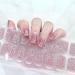 Semi Cured Gel Nails Strips 22 Stickers Nail Wraps Soft Self-Adhesive Gel Nail Stickers Salon-Quality Glitter Gel Nail Strips for Nails Manicure Require UV/LED Lamp (Set D (23+25)) - Buy Online on GoSupps.com