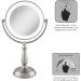Zadro 11 Makeup Mirror with Lights and 12X/1X Magnification, Dimmable Touch LED Lighted Mirror, Satin Nickel - Buy Online on GoSupps.com