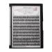 Dedila 8-20mm Available 200Pcs Handmade Natural long 20Roots Black Soft Individual False Eyelashes Fluffy Cross Makeup Cluster Eyelashes Thickness 0.07mm D Curl Eye Lashes Extensions (14mm)