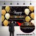 Extra Large Black and Gold Retirement Party Banner | 70.8 x 43.3 Inch Fabric Backdrop Decor with Rope | Perfect Retirement Party Decorations - Buy Online on GoSupps.com