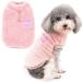 Zunea fleec winter jacket for small dogs warm winter coat sweater sweater soft fuzzy puppy clothing with D-ring for dishes cold weather pet clothing for chihuahua cats pink xxl rose