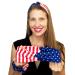 Shimmer Anna Shine Patriotic American Flag Twist Headband | USA Flag Headband - Buy Online on GoSupps.com