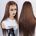 NREDCA 18 Inch Brown Straight Lace Front Wig Human Hair 180 Density HD Lace Front Wig for Black Women - Buy Online on GoSupps.com