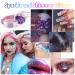 Laza Body Glitter - Iridescent Sequin Makeup for Women | 2 Jars Glitter Glue for Festivals Raves & Cosplay - Fantasy Purple & White - Buy Online on GoSupps.com