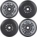 AOWISH 4-Pack Inline Skate Wheels Outdoor Asphalt Formula 90A Aggressive Blades Roller Skates Replacement Wheels with Speed Bearings ABEC 9 and Floating Spacers Black 72mm