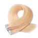 Buy #24 Gold Blonde Tape In Hair Extensions - 40cm Real Remy Hair - 50 Bricks (4cm Wide) - 100% Adhesive Tape by Novon Hair Extensions - Buy Online on GoSupps.com