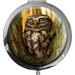 metALUm pocket mirror owl with 2x magnification #7701013