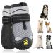 Slowton dog shoes Paw protection 2 pieces of breathable dogs shoes outdoor with a non-slip sole adjustable reflective Velcro fastener Hunde boots for small medium and large dogs size 4: width 5.5 cm C.Schwarz-gray-active (2 pieces)