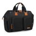 Pomelo Best Baby Changing Bag with Pram Clips and Changing Mat for Mom and Dad Embossed Black