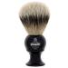 Kent BLK4 Shaving Brush, Handcrafted Silver Tip Badger Bristle and Black Base Shave Brush, for Shave Cream and Shaving Soap for a Perfect Lather, Kent Luxury Shaving Since 1777. Made in England