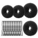 URAQT Hair Donut Bun Maker Set 4 Pcs Ring Style Donut Bun Shaper with 30 Hair Pins Blonde Chignon Doughnut Bun Hair Accessories for Girls Kids Women DIY Chignon Hair Styles Black