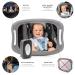 Reer 86101 BabyView LED Car Safety Mirror - Keep an Eye on Your Baby in the Back Seat - Grey with Lighting - Buy Online on GoSupps.com