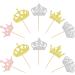 Ercadio 30 Pack Princess Crown Cupcake Toppers Glitter Queen Crown Cupcake Picks Crown Cupcake Toppers for Princess Crown Theme Baby Shower Wedding Party Cake Decorations Supplies Pattern-3 - Buy Online on GoSupps.com