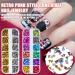 Metal Punk Cone Nail Art Charms Spike Studs - Gold & Silver | Nail Ornaments for Manicure DIY - Buy Online on GoSupps.com