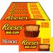 REESE'S BIG CUP Milk Chocolate Peanut Butter Cups Candy, Gluten Free, 2.8 oz King Size Pack (16 Count) 2.8 Ounce (Pack of 16)