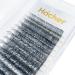 Colored Lash Extensions CC Curl 9-18mm Mixed Lash Trays Holographic Lash Tinsel for Eyelash Extension (Silver Volume) Volume Silver