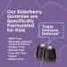 Sugar Free Sambucus Black Elderberry Gummies for Kids - Immune Booster with Vitamin C & Zinc - Vegan & Gluten Free - Berry Flavored Chewables - Buy Online on GoSupps.com