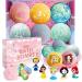 Bath Bombs for Kids with Surprise Inside: Supbec XXL Organic Bath Bombs Gift Set Rich in Natural Essential Oils  Princess Bath Bombs for Dry Skin Moisturize  Gifts for Kids Girls (6 Pcs  5 OZ) Princess-6 Pcs