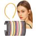 DF DUALFERV 7mm Thin Headbands for Women  18Pcs Plastic Headbands for Women  Hairband  Pigtail Style with Teeth  Hair Accessories for Girls  Teens and Women