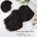 Ms Taj Halo Hair Extensions Natural Dark Brown - Adjustable Size Curly Clip-in Hairpiece for Women - 12inch - Buy Online on GoSupps.com