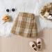 Miipat Baby Girl Clothes Set | Fall Winter Outfit with Pullover Tops and Mini Skirt | 2-3 Years | White & Khaki - Buy Online on GoSupps.com