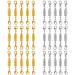 30 Piece Gold and Silver Necklace Clasps Magnetic Jewelry Locking Clasps and Closures Bracelet Lobster Clasp Connector for DIY Necklace Bracelet Jewelry Crafts Making Supplies