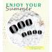 Aegenacess 28pcs Summer Beach Short Toenail Press on False Nail Tips - Black Mixed Dots - Pedicure Kit for Women and Girls - Buy Online on GoSupps.com