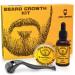 KING LEONIDAS Beard Kit Including Organic Oil  Titanium Derma Roller & Natural Beard Balm - Men's Grooming Kit & Beard Care Kit For Men for Patchy Facial Hair