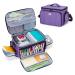LUXJA Carrying Case Compatible with Cricut Joy and Easy Press Mini Carrying Bag with Supplies Storage Sections Purple