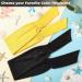 Adjustable Tie Headbands for Women - 2 Pack Wide Knotted Non-slip Hairbands in Black Yellow - Perfect for Yoga, Running, Sports - Elastic & Stretchy Headwraps by Willbond - Buy Online on GoSupps.com