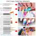 Saviland 36 Colors Gel Paint Nail Art Kit - French Ombre Spring Color Gel Polish Set with 15 Painting Brushes for DIY Nail Design & Salon Manicure - Buy Online on GoSupps.com