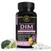 DIM Supplement with Broccoli Extract and BioPerine - Natural Hormone Balance Support for Women and Men - Estrogen Balance - Menopause Acne - 60 Vegetarian Capsules with Calcium D-Glucarate