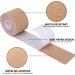 4 Roll Kinesiology Tape 5m Extra Sticky Kinesiology Tape Elastic Muscle Support Tape Waterproof Athletic Physio Muscles Strips Breathable for Exercise Sports & Injury Recovery White Skin - Buy Online on GoSupps.com
