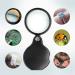 2 Pcs 10X Small Magnifying Glass Pocket Magnifier Folding Magnify Glass with Rotating Protective Leather Sheath and 4 Pcs Lanyard Mini Magnifying Lens for Reading Books Jewelry Coins Gems - Buy Online on GoSupps.com