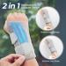 Curecare Carpal Tunnel Wrist Support - 2 in 1 Bandages with 3 Metal Stabilizers for Relief of Carpal Tunnel Syndrome & Tendon Inflammation (L/XL Right Gray) | International Shipping Available - Buy Online on GoSupps.com