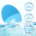 Silicone Facial Cleansing Brush & Face Massager - Ultrasonic Vibrating, Waterproof & Rechargeable - Sonic Electric Exfoliator for Anti-Aging - Blue - Buy Online on GoSupps.com