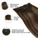 DOORES Clip in Human Hair Extensions 18 Inch Balayage Dark Brown to Chestnut Brown - 5pcs 70g | Natural Straight Hair Extensions - Buy Online on GoSupps.com