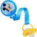 Disney Mickey Mouse Pacifier Chain & Holder - BPA Free Clip with Fabric Band - Blue Toy Holder - Buy Online on GoSupps.com